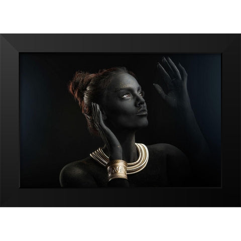 Sofia Black Modern Wood Framed Art Print by Dzodan, Bojan