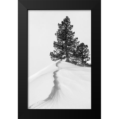 About the snow and forms Black Modern Wood Framed Art Print by Nunez Buj, Rodrigo