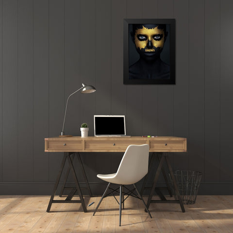 Gold of the Dead. Black Modern Wood Framed Art Print by Malikov, Alex