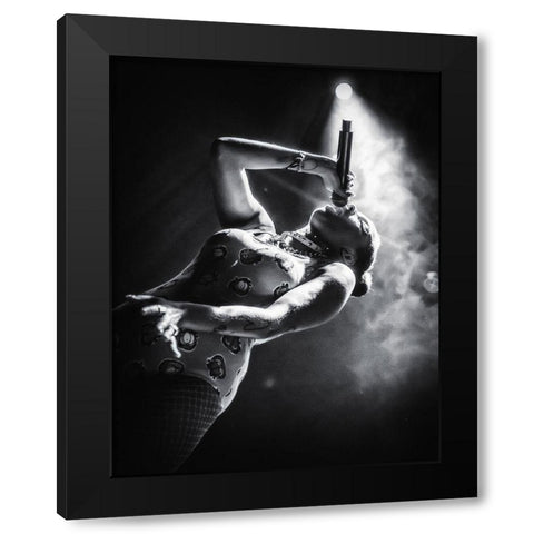 Joy #003 Black Modern Wood Framed Art Print with Double Matting by Samuelsson, Anders