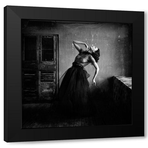 Olya Black Modern Wood Framed Art Print by Darzi, Mike
