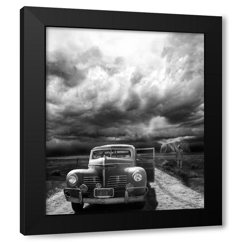 THE RAINMAKER Black Modern Wood Framed Art Print with Double Matting by Butterworth, Larry