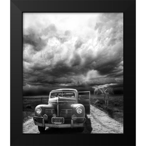 THE RAINMAKER Black Modern Wood Framed Art Print by Butterworth, Larry