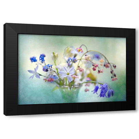 Spring Treasures Black Modern Wood Framed Art Print with Double Matting by Parker, Jacky