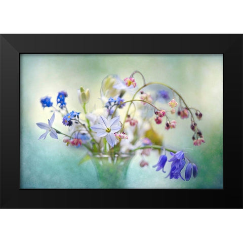 Spring Treasures Black Modern Wood Framed Art Print by Parker, Jacky