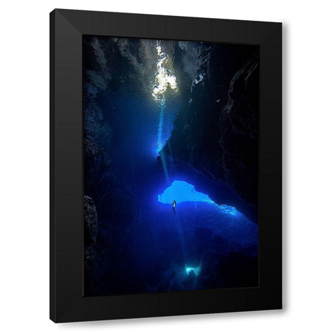 Sound from Sky Black Modern Wood Framed Art Print with Double Matting by Jung, Charlie