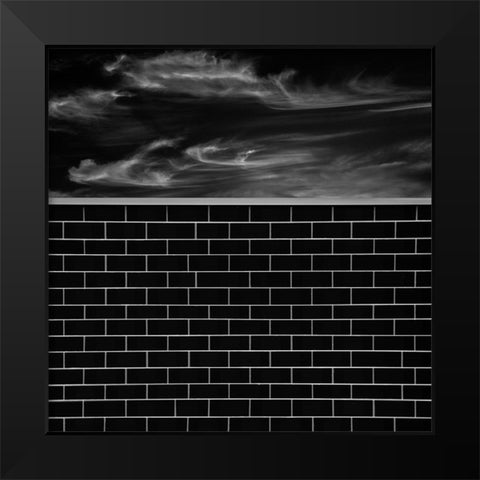 Brick wall Black Modern Wood Framed Art Print by Claes, Gilbert
