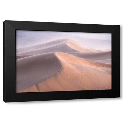Wind Black Modern Wood Framed Art Print with Double Matting by Cia, Inigo
