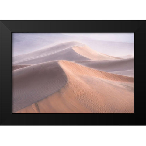 Wind Black Modern Wood Framed Art Print by Cia, Inigo
