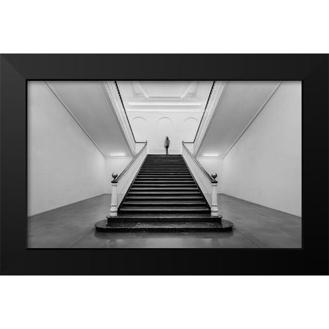 Tabakalera Black Modern Wood Framed Art Print by Perez, Ritxard