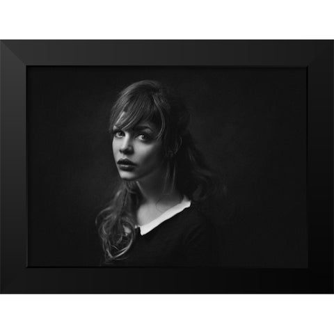 Topaz Black Modern Wood Framed Art Print by Rise, Zachar