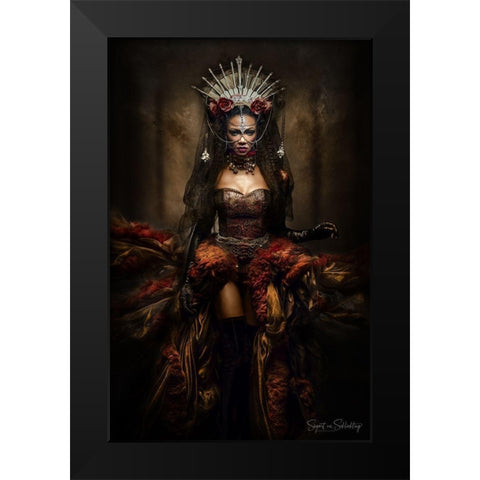 Lady of the night Black Modern Wood Framed Art Print by Siegart