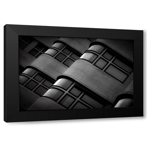 Shell Black Modern Wood Framed Art Print by Buder, Stefan