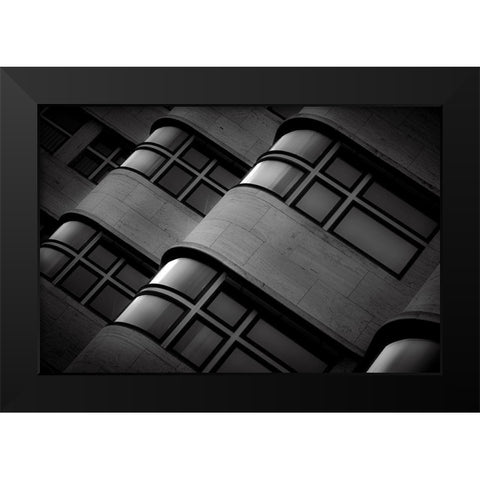 Shell Black Modern Wood Framed Art Print by Buder, Stefan