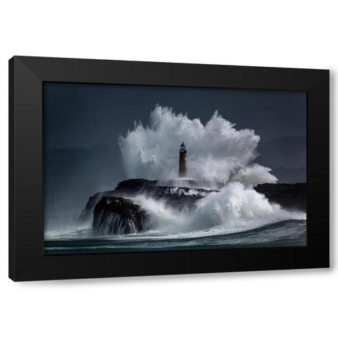 Comb Black Modern Wood Framed Art Print with Double Matting by Concepcion, Jesus