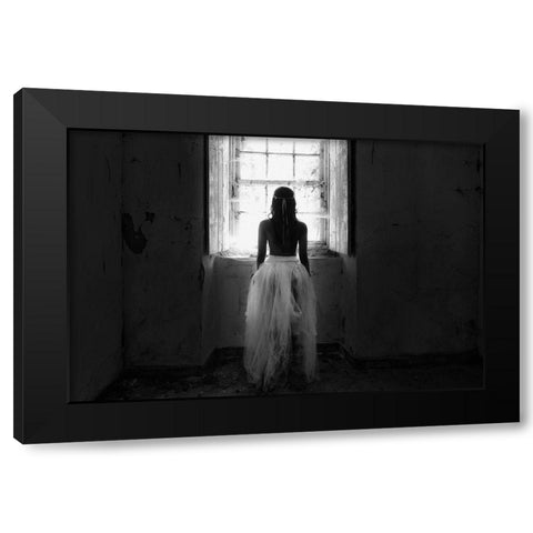 my way out Black Modern Wood Framed Art Print by Melo, Josefina
