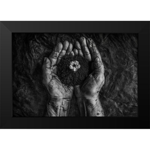 A new life Black Modern Wood Framed Art Print by Clough, Stephen