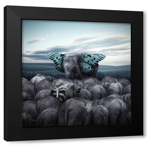 Hail to the King Black Modern Wood Framed Art Print with Double Matting by Hardibudi