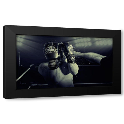 In the Glare of the Lights Black Modern Wood Framed Art Print with Double Matting by Vrican, Adrian