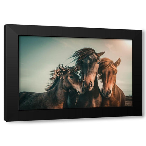 Family portrait Black Modern Wood Framed Art Print with Double Matting by Hennen, Marcus