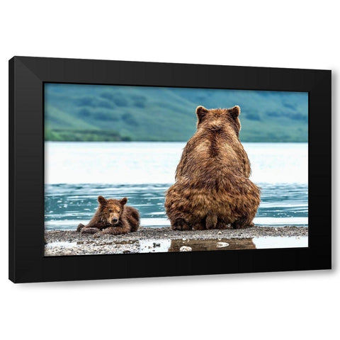 Opposites Black Modern Wood Framed Art Print by Damico, Giuseppe