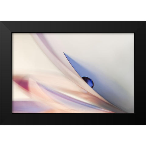 The blue drop Black Modern Wood Framed Art Print by Westum, Heidi
