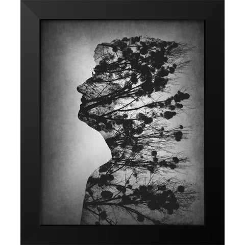 Essence of life Black Modern Wood Framed Art Print by Macko, Dusan