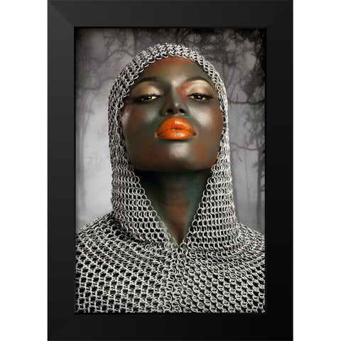 The Warrior Black Modern Wood Framed Art Print by Bowen, Baden