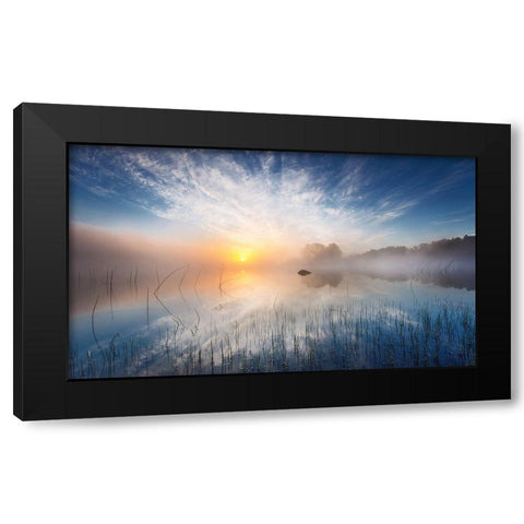 Reflection Black Modern Wood Framed Art Print by Lutz, Martin