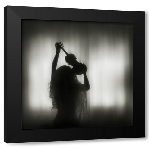 La Maladie Black Modern Wood Framed Art Print by Bosogea-Tudor, Ileana