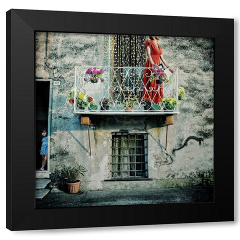 chains of gold Black Modern Wood Framed Art Print with Double Matting by Ambra