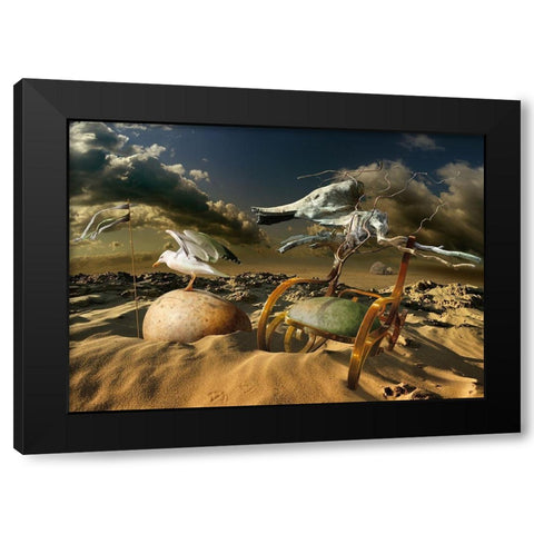 Untitled Black Modern Wood Framed Art Print with Double Matting by Penchev, Radoslav