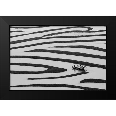 The Beauty of Simple Life Black Modern Wood Framed Art Print by Youdutian