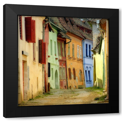 colors Black Modern Wood Framed Art Print by S.C.
