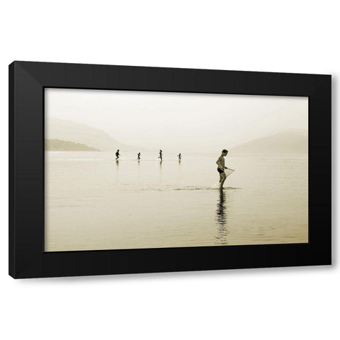 LIFE IS BEAUTIFUL Black Modern Wood Framed Art Print by M. Babovic, Dragan