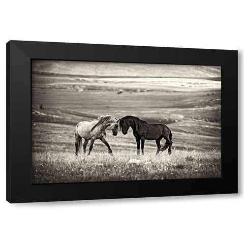 close encounter Black Modern Wood Framed Art Print by Vidak, Vedran