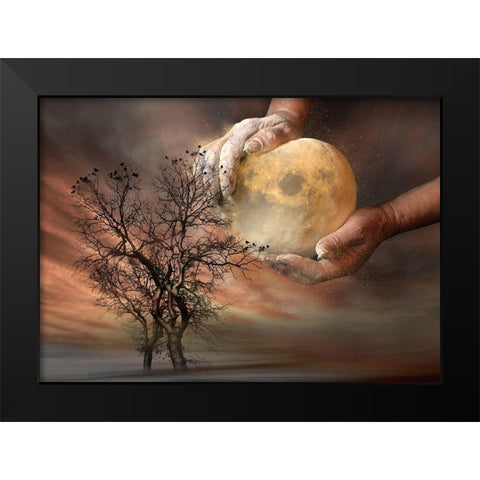 Untitled Black Modern Wood Framed Art Print by Jordanova, Elisaveta