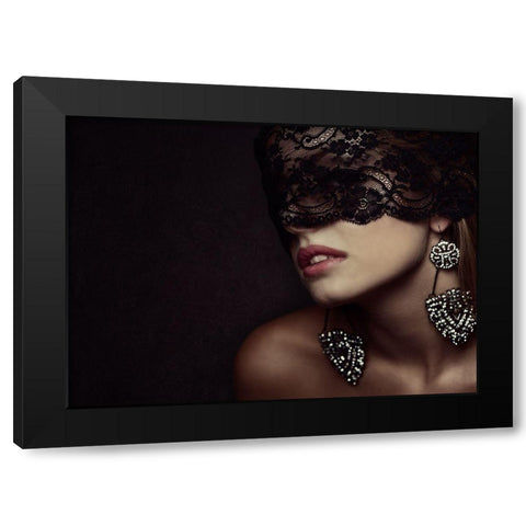 Mystery Black Modern Wood Framed Art Print with Double Matting by Zwarst, Jacco