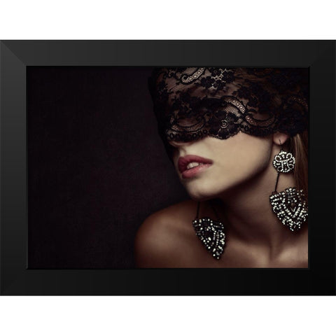 Mystery Black Modern Wood Framed Art Print by Zwarst, Jacco