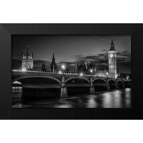 Heritage Black Modern Wood Framed Art Print by Meirovich, Ido
