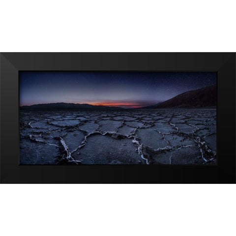 The Dark Side Black Modern Wood Framed Art Print by De La, Javier