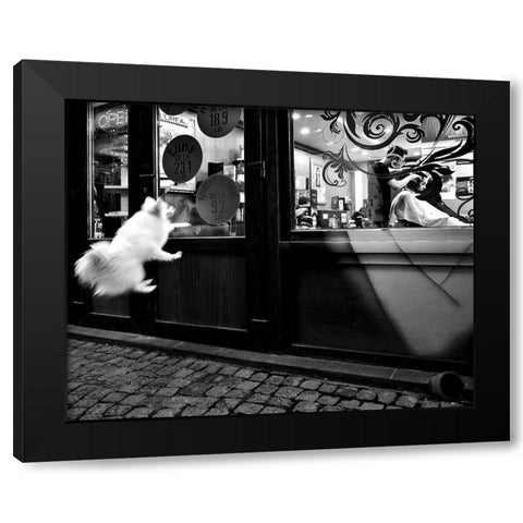 Last Customer Black Modern Wood Framed Art Print with Double Matting by Momanu, Mirela
