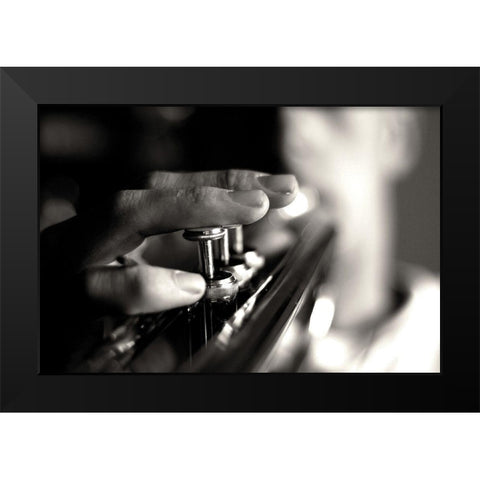 Player Black Modern Wood Framed Art Print by Kling, Mark