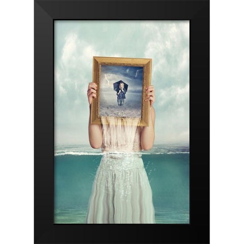 Deeper Black Modern Wood Framed Art Print by Bowen, Baden