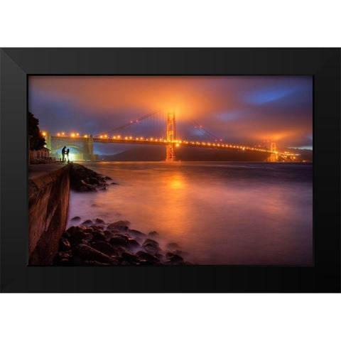 The Place Where Romance Starts Black Modern Wood Framed Art Print by Lee, William