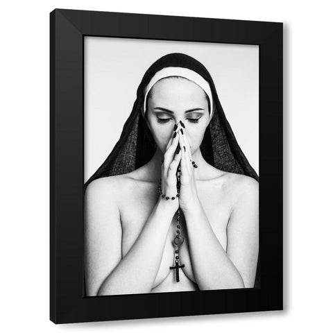 Sacred and  profane Black Modern Wood Framed Art Print by Genovesi, Igor