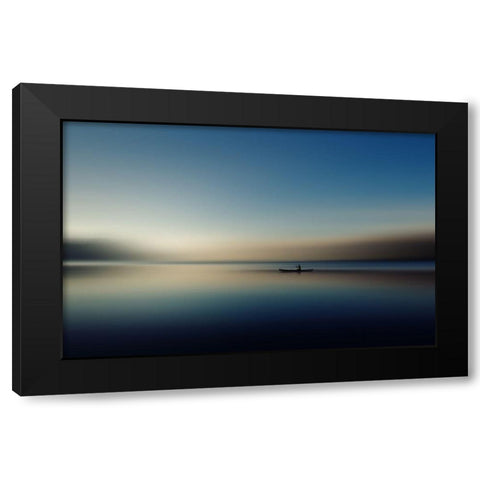 alone in somewhere Black Modern Wood Framed Art Print with Double Matting by Shin, Cie