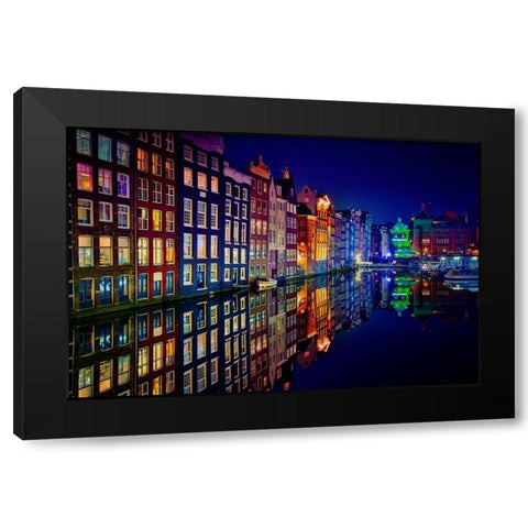 Amsterdam Black Modern Wood Framed Art Print by Pablo De, Juan