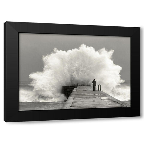 waves photographer Black Modern Wood Framed Art Print with Double Matting by Lastra, Mikel