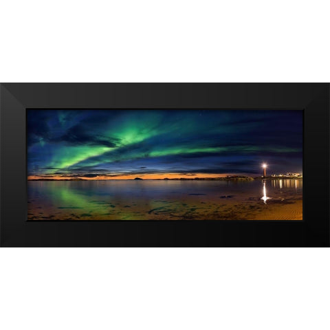 Sunset at Andenes Black Modern Wood Framed Art Print by Samuelsen, Roy